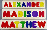 Wooden name puzzle