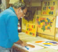 Ed, The Puzzleman hard at work