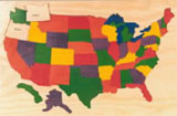 Wooden USA Map Puzzle
