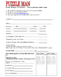 Puzzleman Order Form (PDF)